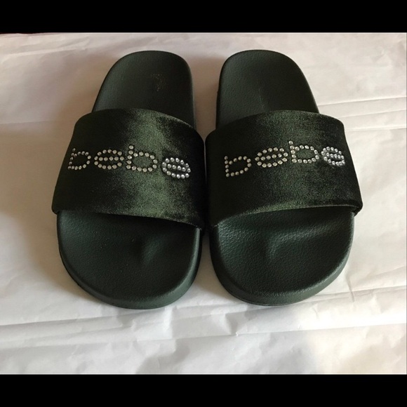 bebe slip on sandals